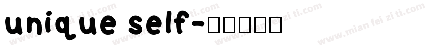 unique self字体转换